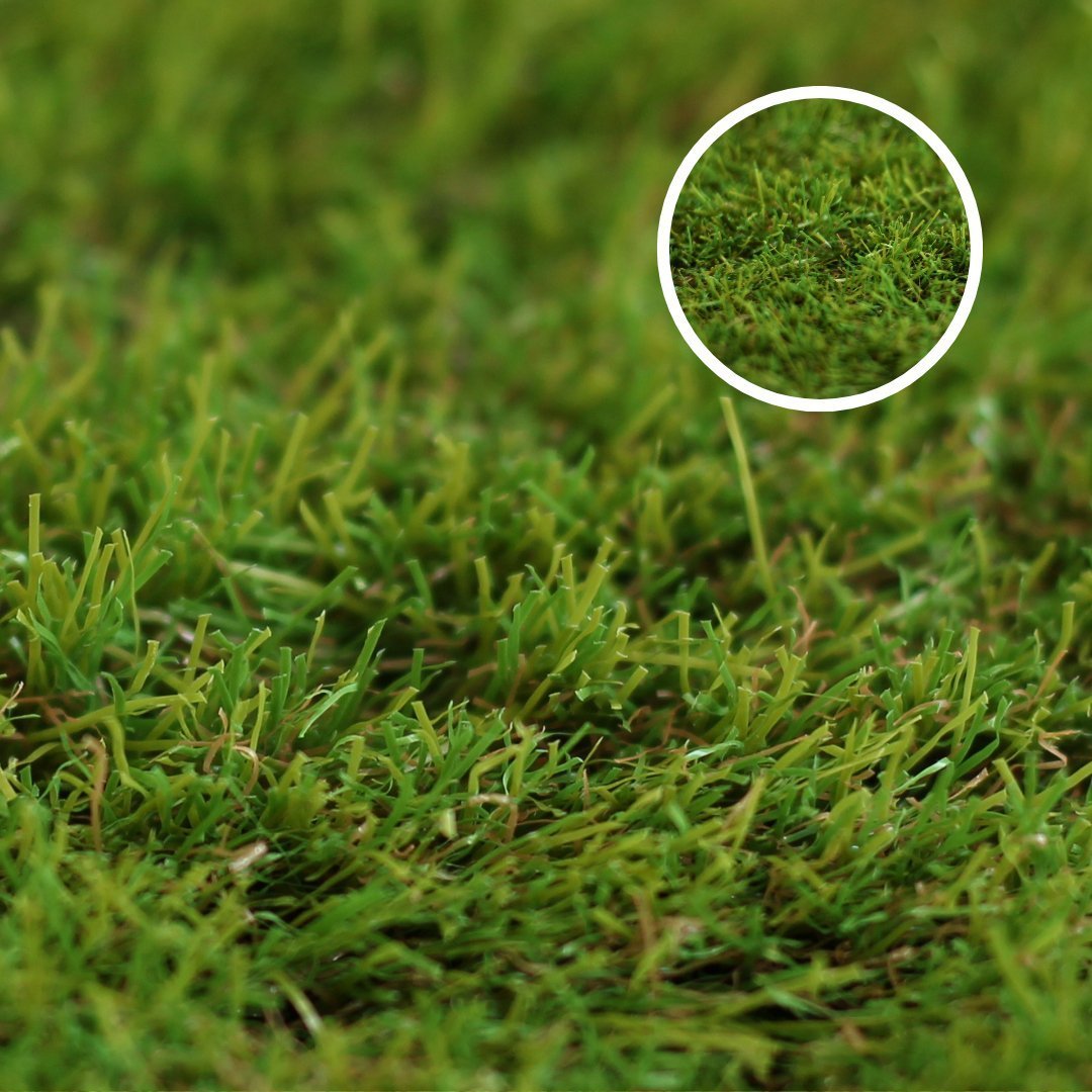 Close-up of Cascade 40mm Artificial Grass Rug