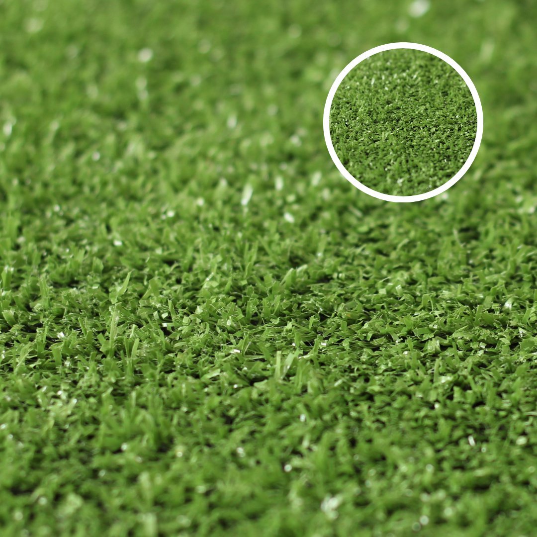 Alton 7mm Budget Artificial Grass with close up - Grass Cash and Carry