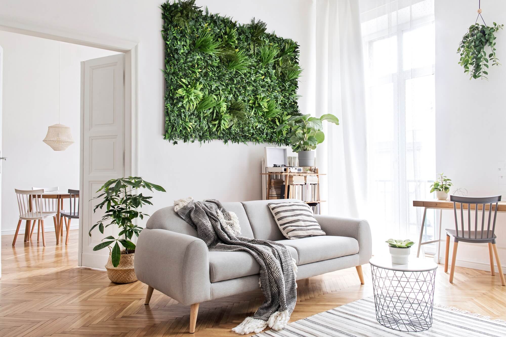 Wall Panel Grass modern drawing room