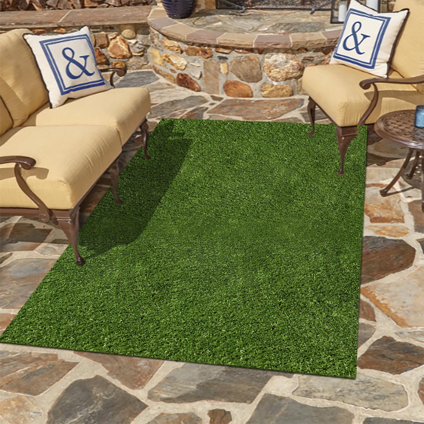 Arbor 30mm Rectangle Artificial Grass Rug - Grass Cash and Carry