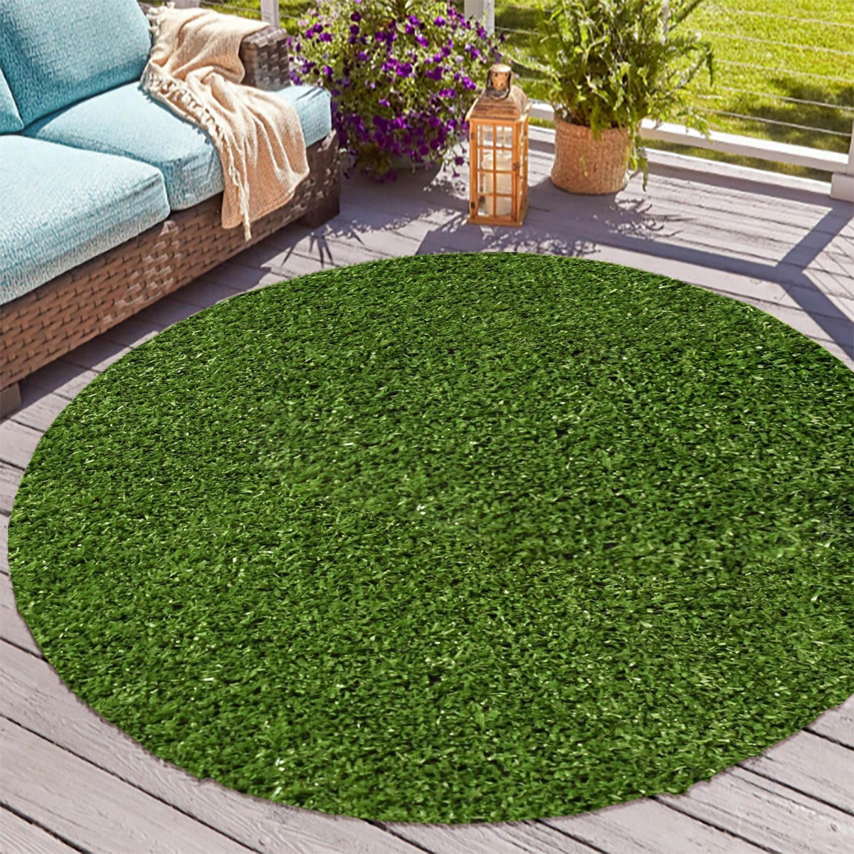 Arbor 30mm Round Artificial Grass Rug - Grass Cash and Carry