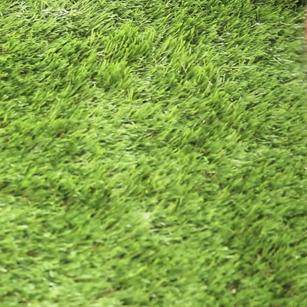 Brushing our artificial grass, Cartmel